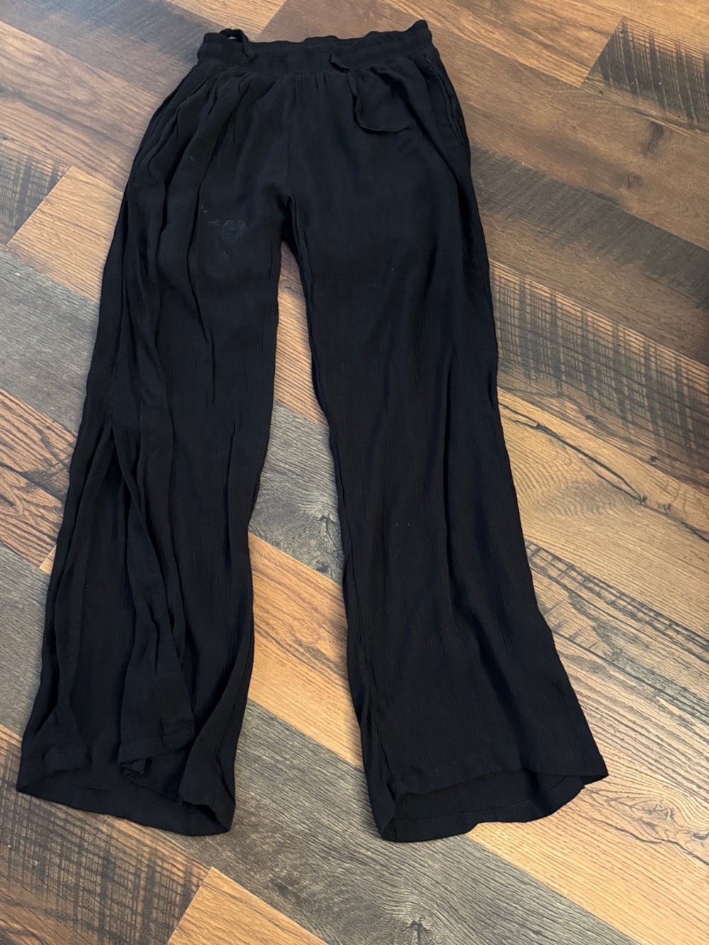 Eighty Eight Black Wide-Leg Flowing Pants
